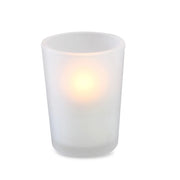 Sterno Votive Glass, 3" High - White