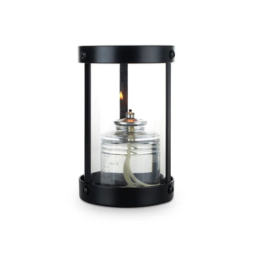 Sterno Glass Liquid Candle Holder, 3 7/16" Diameter - Black Clear Finish