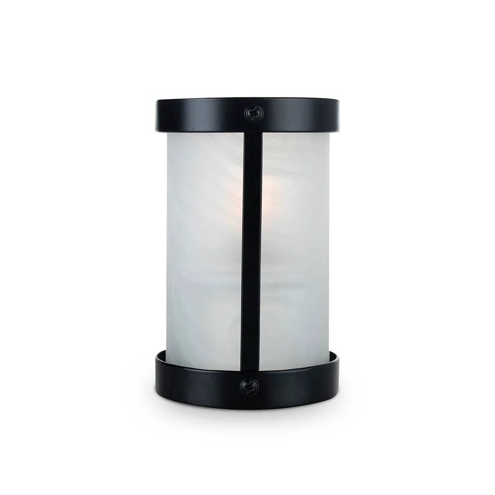 Sterno Glass Liquid Candle Holder, 3 7/16" Diameter - Black Frost