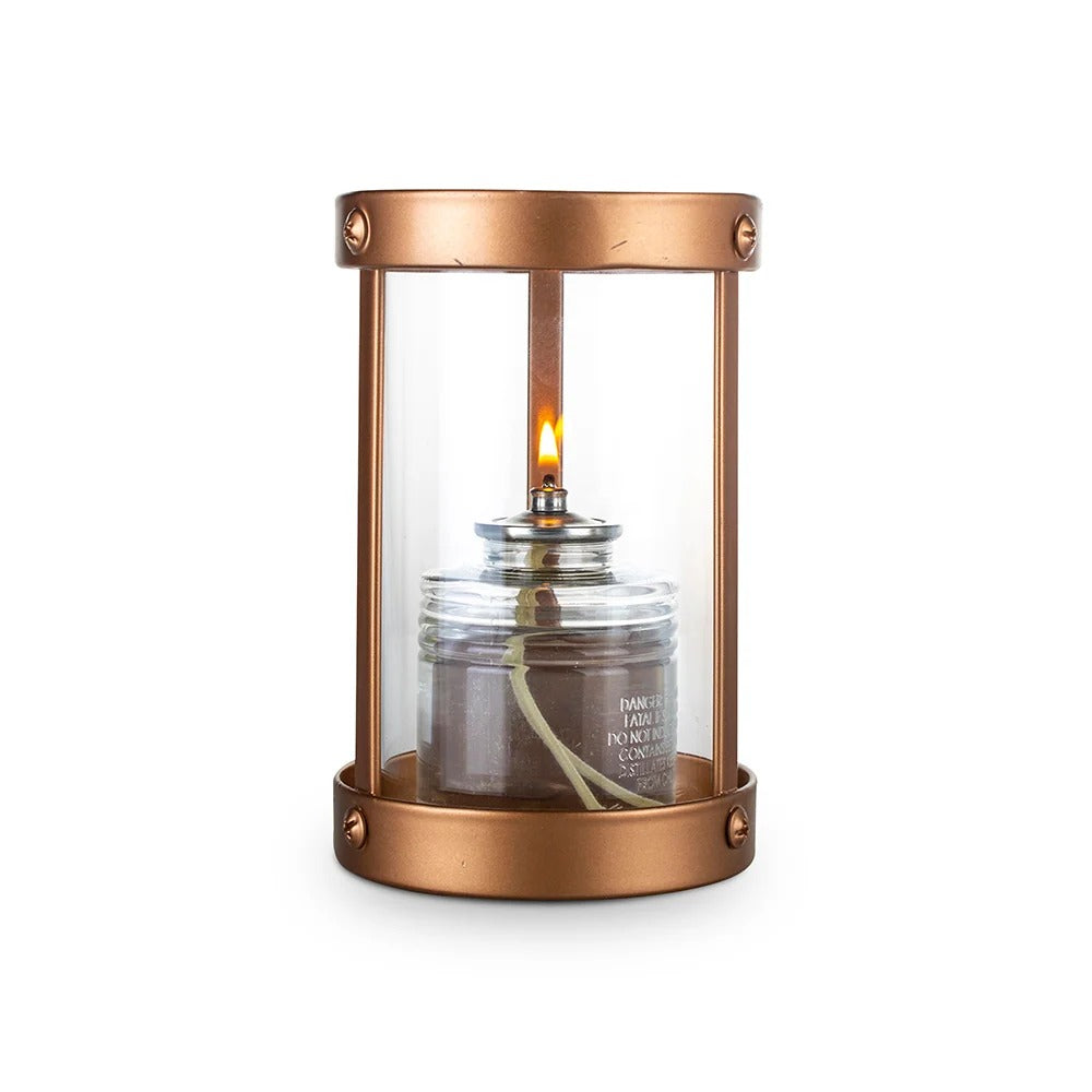 Sterno Glass Liquid Candle Holder, 3 7/16" Diameter - Copper Clear Finish