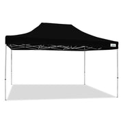 Caravan Canopy Polyester Deluxe Kit, 10' Wide, Black - 15'