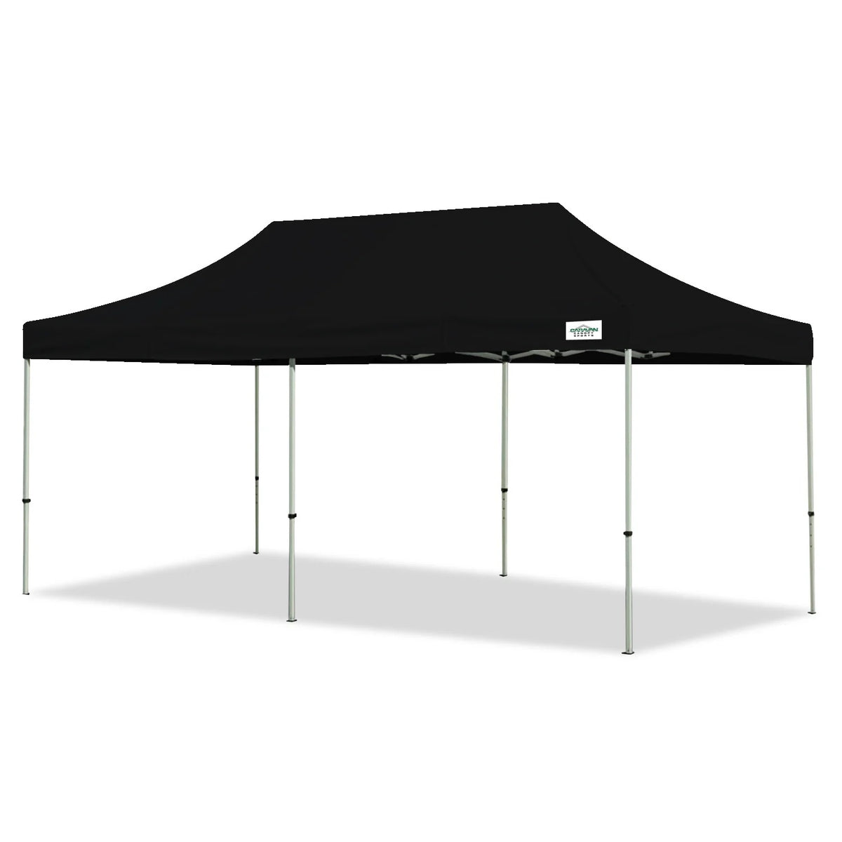 Caravan Canopy Polyester Deluxe Kit, 10' Wide, Black - 20'