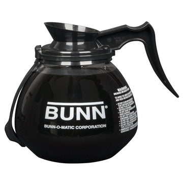 Bunn Glass Decanter, 64 oz., Clear - Black