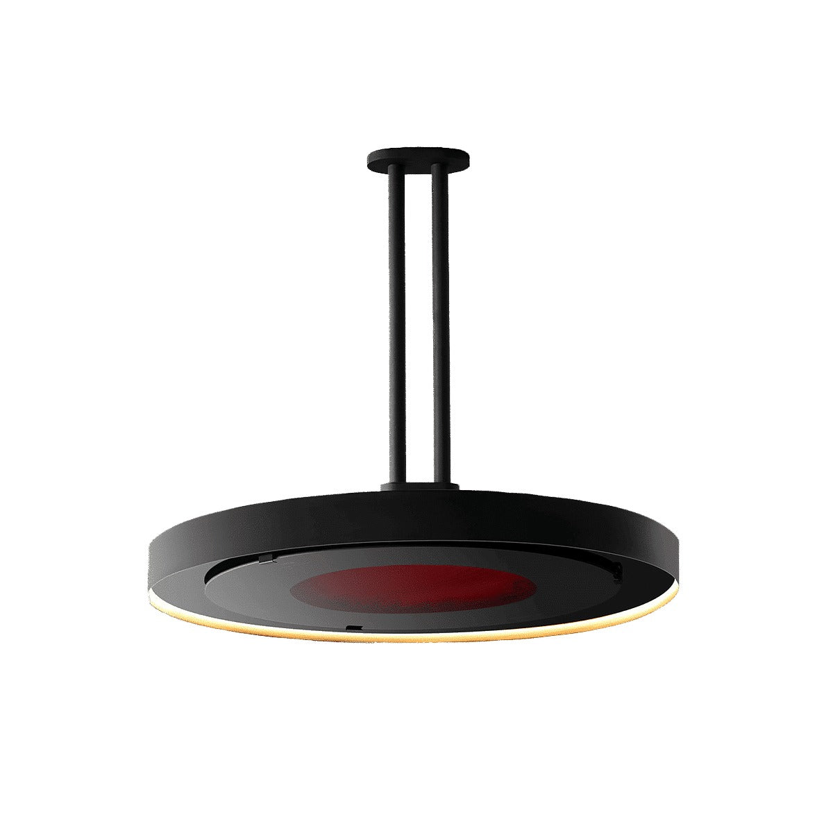 Bromic Heating Steel Pole, Black - 24" Straight Twin