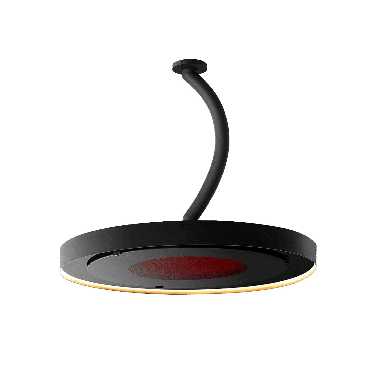 Bromic Heating Steel Pole, Black - 24" Curved
