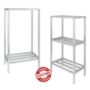 Channel Manufacturing Inc. Aluminum Shelving Unit, 64" High, Silver - 20" x 36"
