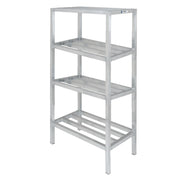 Channel Manufacturing Inc. Aluminum Shelving Unit, 64" High, Silver - 20" x 36"