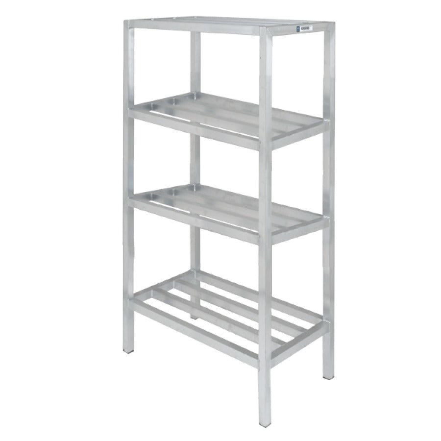 Channel Manufacturing Inc. Aluminum Shelving Unit, 64" High, Silver - 20" x 36"