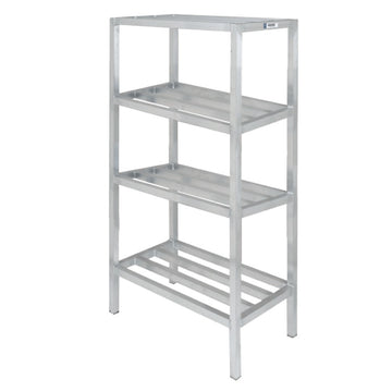Channel Manufacturing Inc. Aluminum Shelving Unit, 64" High, Silver - 20" x 36"