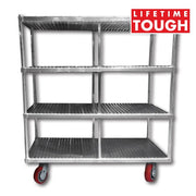 Channel Manufacturing Inc. FTDR-3 Aluminum Drying Rack, 120 Trays, Silver - 63"