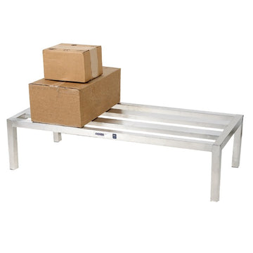 Channel Manufacturing Inc. Aluminum Dunnage Rack, 20" Wide, Silver - 48"