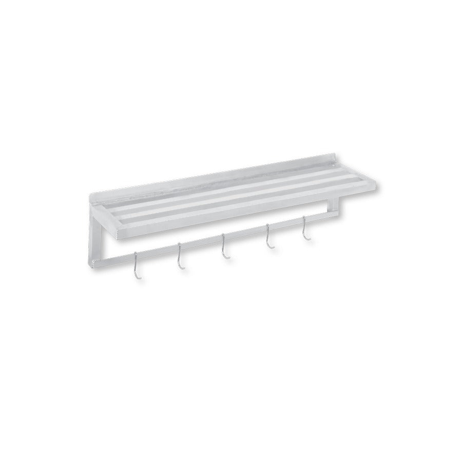 Channel Manufacturing Inc. Aluminum Wall Shelf, 12" Wide, Silver - 48"