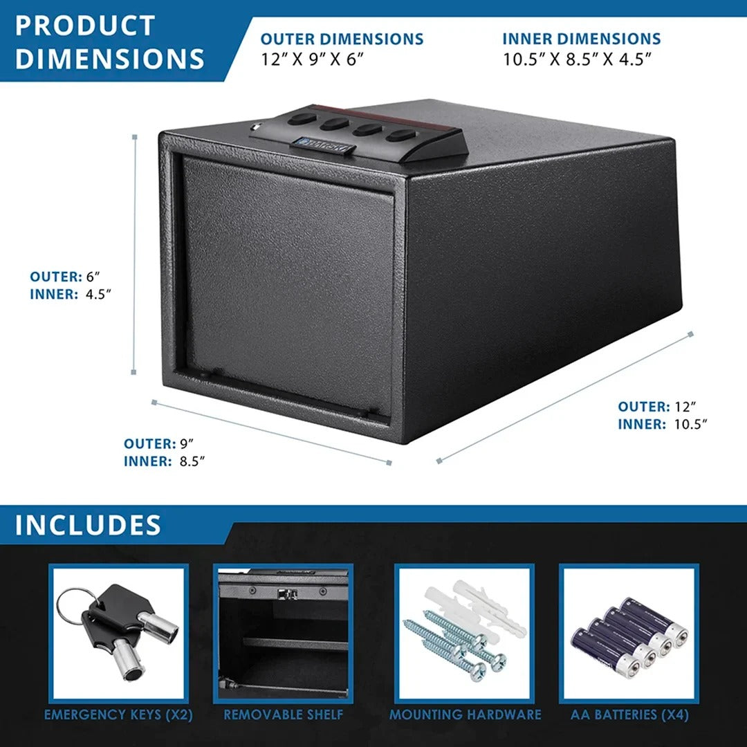 Barska AX12432 Steel Safe, 0.23 cu. ft., Black - photo 8