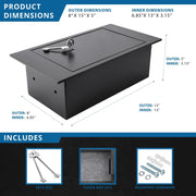 Barska AX12656 Steel Floor Safe, 0.22 cu. ft., Black - photo 5
