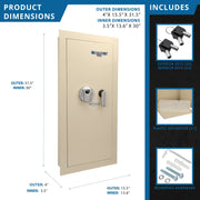 Barska AX12880 Steel Cabinet, 0.82 cu. ft., Beige - photo 8