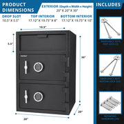 Barska AX13312 Steel Safe, 20" Wide, Black - photo 5