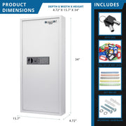 Barska AX13368 Steel Safe, 1.0923 cu. ft. 240 Keys, White - photo 4