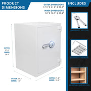 Barska AX13496 Steel Fireproof Safe, 4.48 cu. ft., White - photo 7