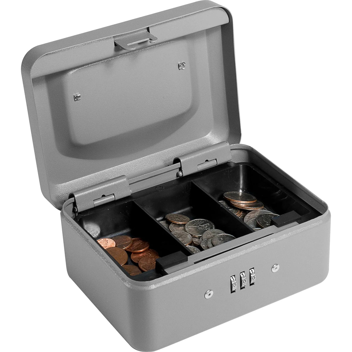 Barska Steel Cash Box, Gray - 6"