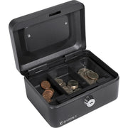 Barska Steel Cash Box, Black - 6"