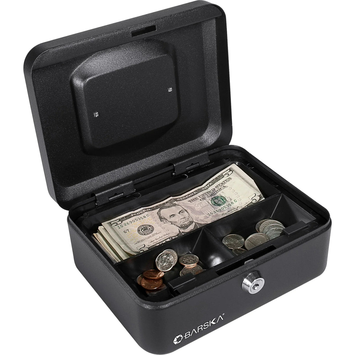 Barska Steel Cash Box, Black - photo 8