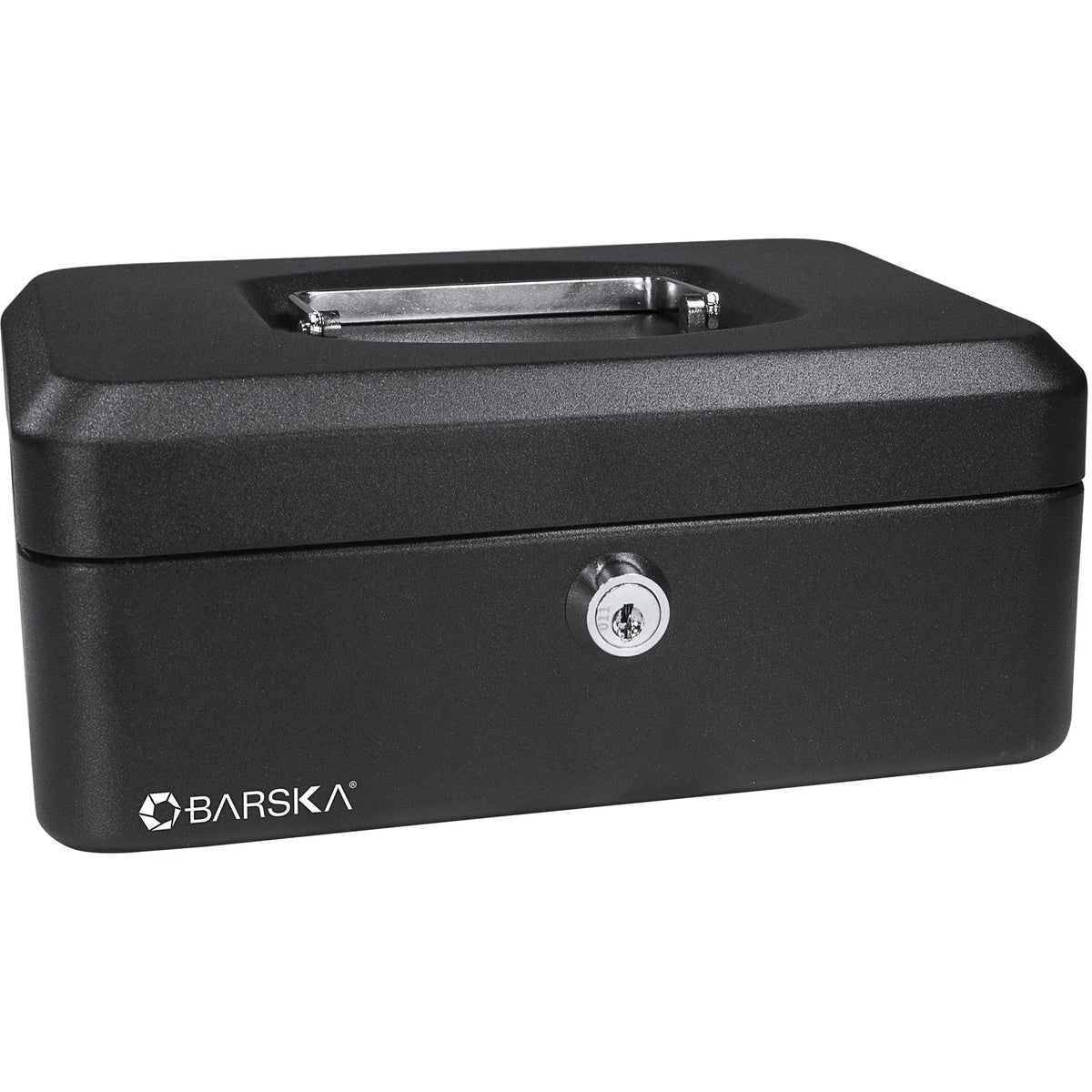 Barska Steel Cash Box, Black - 8"