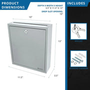 Barska CB12712 Steel Drop Box, 11 1/2" Wide, Gray - photo 7