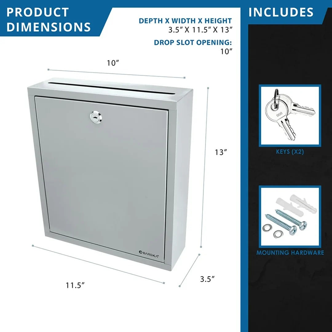 Barska CB12712 Steel Drop Box, 11 1/2" Wide, Gray - photo 7
