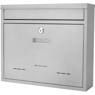 Barska CB13252 Steel Wall-Mount Mailbox, 14 3/16" Wide, Gray - Default Title