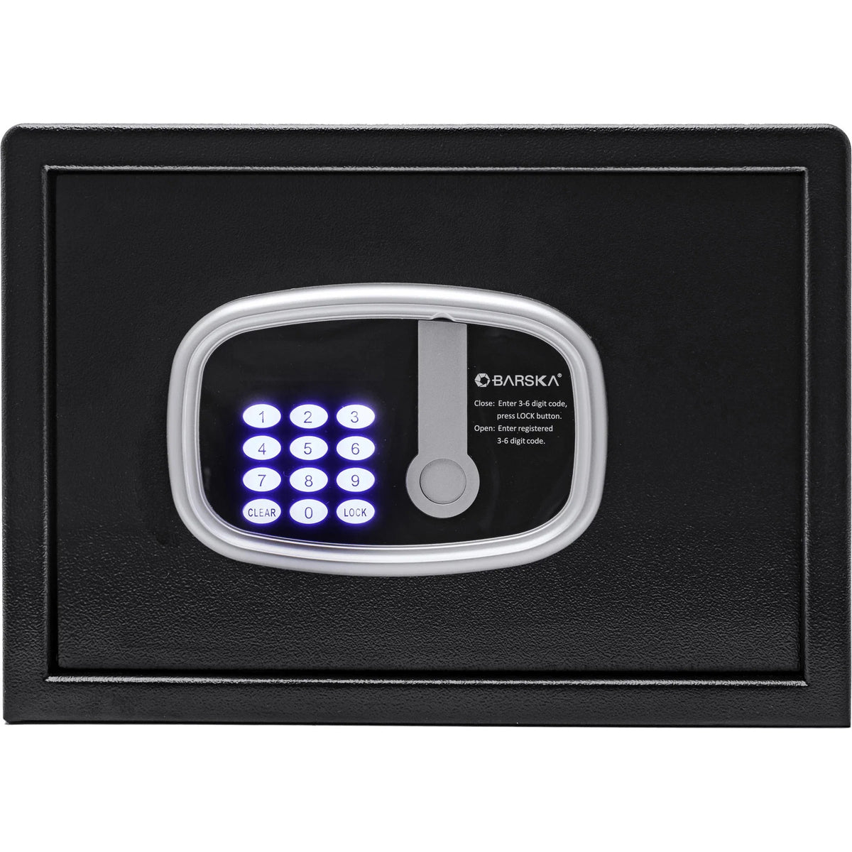 Barska HS13398 Steel Hotel Safe, 0.58 cu. ft., Black - photo 3