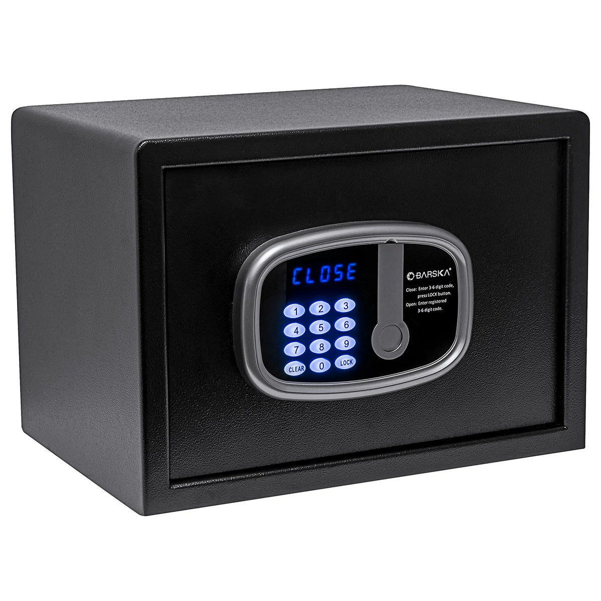 Barska HS13398 Steel Hotel Safe, 0.58 cu. ft., Black - photo 6