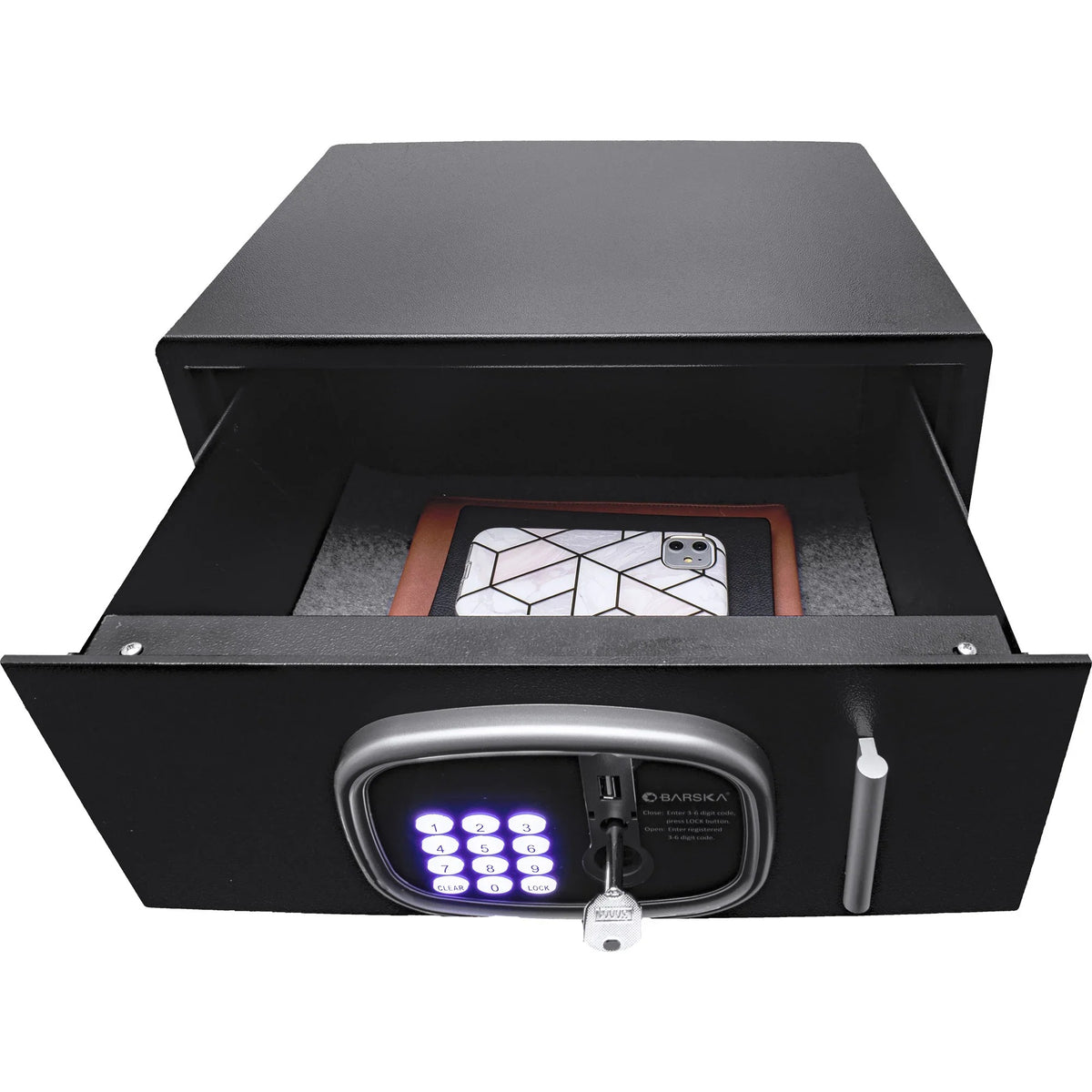 Barska HS13408 Steel Hotel Safe, 0.72 cu. ft., Black - photo 6