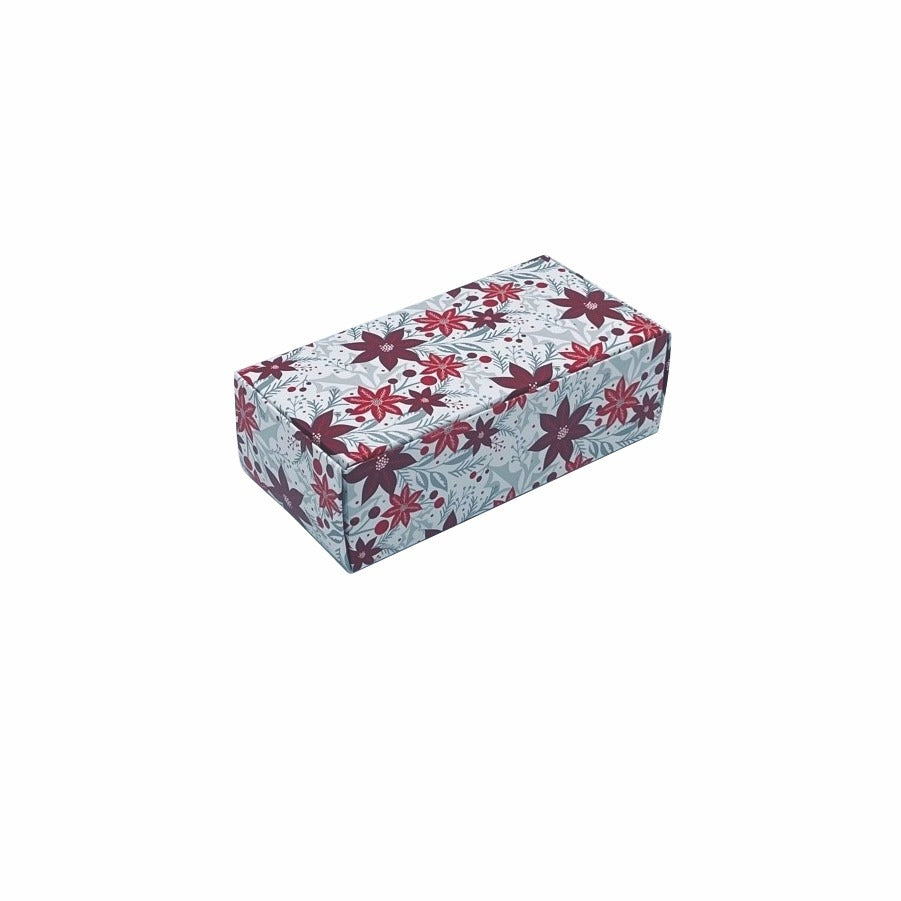 Simplex Paperboard Candy Box, 2 3/4" x 5 1/2", 250/Case - Contemporary Poinsettia Holiday