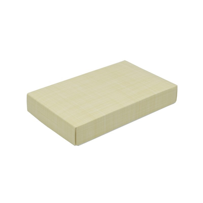 Simplex Paperboard Candy Box, 7" Long - Gold Linen 250/Case