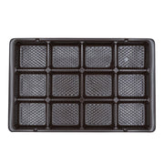 Simplex Candy Tray, 6" x 9 5/16", Brown, 250/Case - 15/16" 12-Cavity