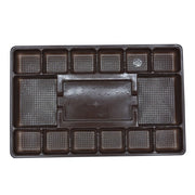 Simplex Candy Tray, 6" x 9 5/16", Brown, 250/Case - 15/16" 15-Cavity