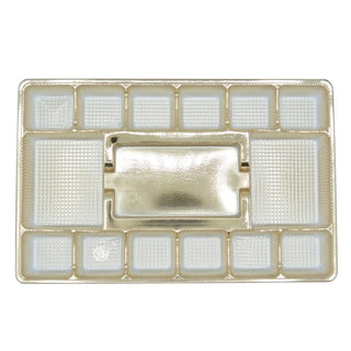 Simplex Candy Tray, 6" x 9 5/16", Gold, 250/Case - 15/16" 15-Cavity