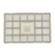 Simplex Candy Tray, 6" x 9 5/16", Gold, 250/Case - 15/16" 21-Cavity