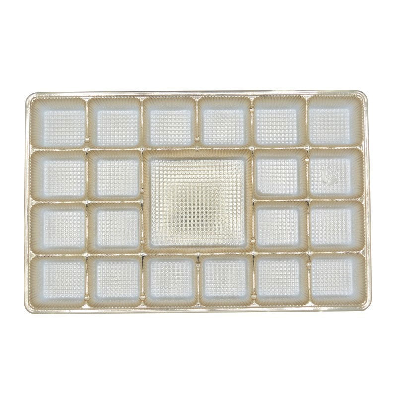 Simplex Candy Tray, 6" x 9 5/16", Gold, 250/Case - 15/16" 21-Cavity