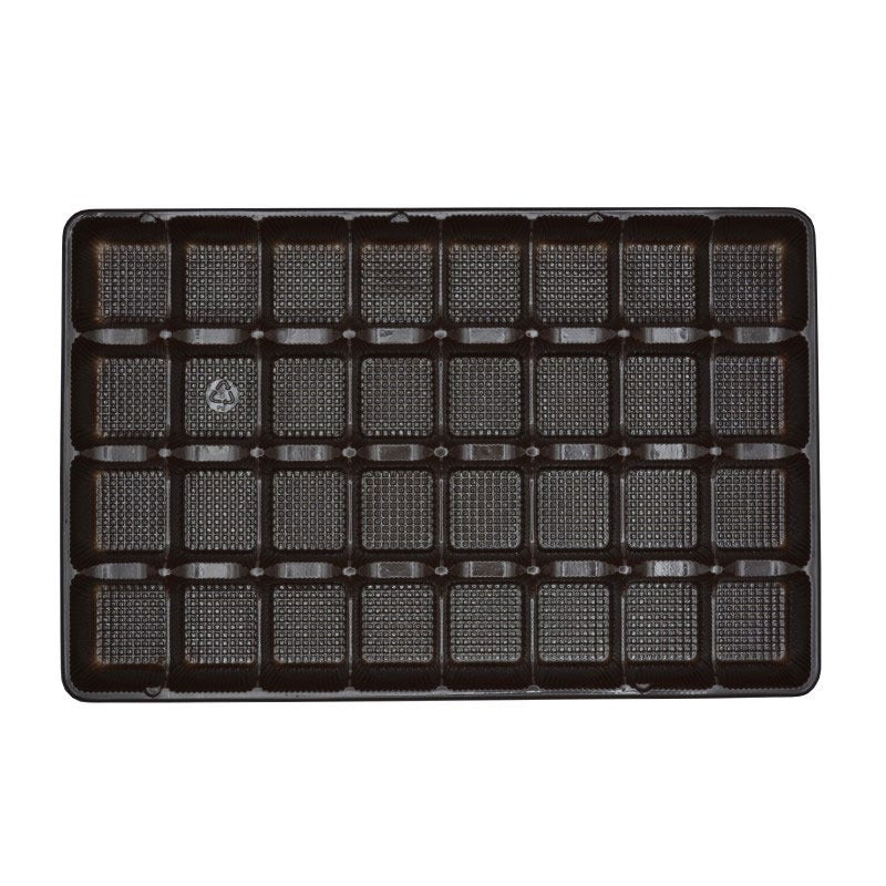 Simplex Candy Tray, 7 1/8" x 10 15/16", Brown, 250/Case - 32-Cavity