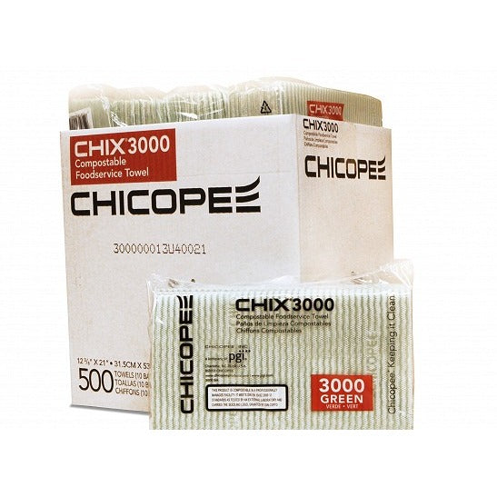 Chicopee 3000 Foodservice Towel, 12 3/8" x 21", Green, 500/Case - Default Title