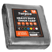 Tarpco Safety TS-101 Poly Tarp, Silver - 12' x 16'