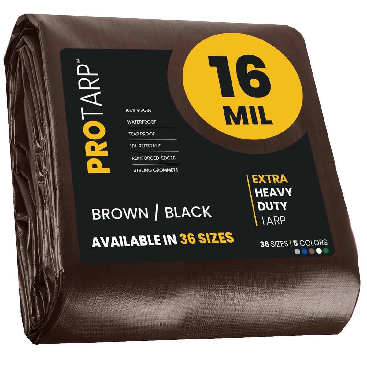 ProTarp PT-102 Poly Tarp, Brown - 30' x 60'