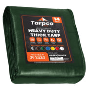 Tarpco Safety TS-103 Poly Tarp, Green - 16' x 20'