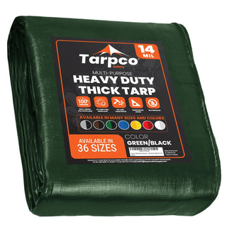 Tarpco Safety TS-103 Poly Tarp, Green - 6' x 8'