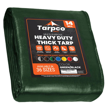 Tarpco Safety TS-103 Poly Tarp, Green - 6' x 8'
