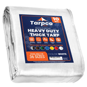 Tarpco Safety TS-154 Poly Tarp, White - 100' x 100'