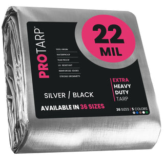 ProTarp PT-201 Poly Tarp, Silver - 6' x 8'