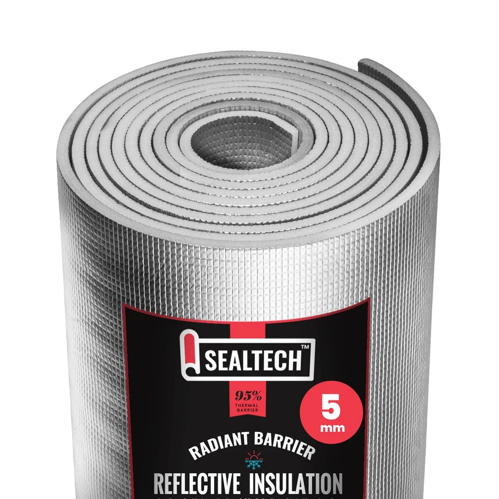 SEALTECH Aluminum Foil Insulation Roll, 36" x 100', Silver - 5 R-16