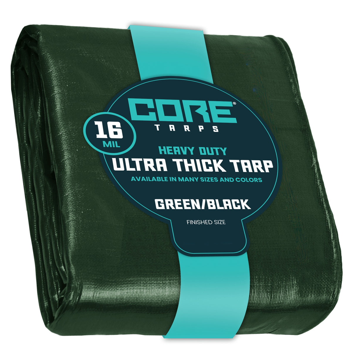 Core Tarps CT-303 Poly Tarp, Green - 40' x 80'